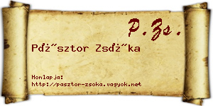 Pásztor Zsóka névjegykártya